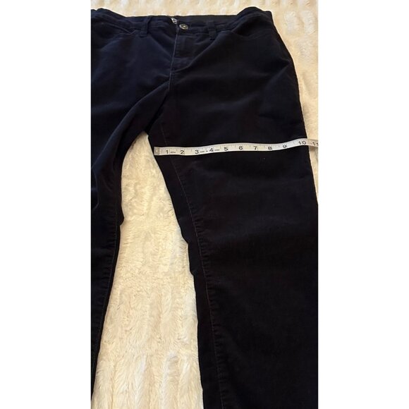 Women's St. John's Bay Black Velvet Straight Leg Pants Cotton Blend Size 12 - Picture 9 of 14